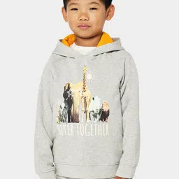 mothercare Boys Grey Photographic Printed Hooded Organic Cotton Sweatshirt-picture-15