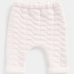 mothercare Infant Girls Pink Conversational Self Design Wadded Organic Cotton Track Pants-image-46