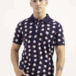 United Colors of Benetton Men Polka Dot Printed Polo Collar Pure Cotton Pockets T-shirt-picture-17