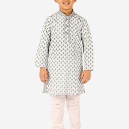 Pro-Ethic STYLE DEVELOPER Boys Ethnic Motifs Printed Pure Cotton Kurta with Pyjama Set-picture-30