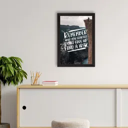 eCraftIndia Black & White Remember Why You Started Wall Painting-picture-16