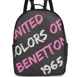 United Colors of Benetton Printed PU Structured Ergonomic Bag-image-9