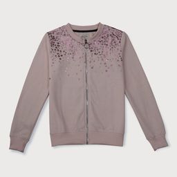 Gini and Jony Girls Pink Star Printed Bomber Jacket-picture-15
