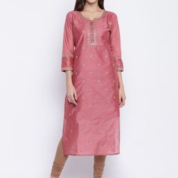 vbuyz KALINI Women Pink Ethnic Motifs Embroidered Kurta-picture-28
