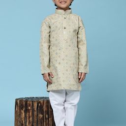 Pro-Ethic STYLE DEVELOPER Boys Embroidered Sequinned Kurta with Pyjamas-picture-2