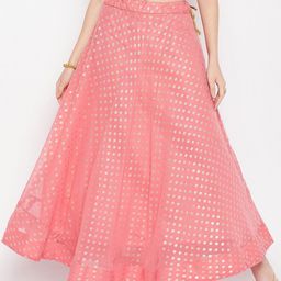 Clora Creation Ethnic Printed Georgette Flared Maxi Skirt-picture-36