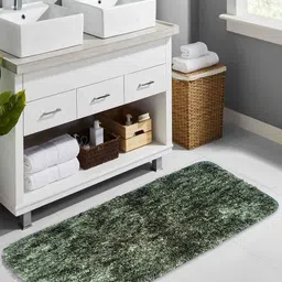 LUXEHOME INTERNATIONAL Hawaii Green Anti-Skid Microfiber Bath Rugs-image-3