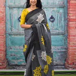 JALTHER Ethnic Motifs Printed Pure Cotton Block Print Saree-picture-12