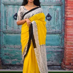 KIAARON Pure Cotton Block Print Saree-picture-25