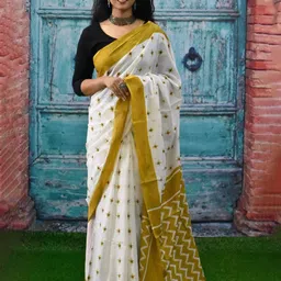 KIAARON Pure Cotton Block Print Saree-picture-32