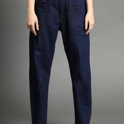 AngelFab Women Jean Mom Fit High-Rise Light Fade Cotton Jeans-image-88