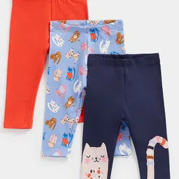 mothercare Infant Girls Pack Of 3 Leggings-image-82