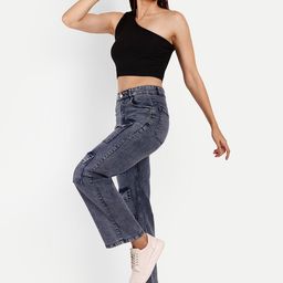 Next One Women Smart Wide Leg High-Rise Clean Look Stretchable Jeans-picture-48