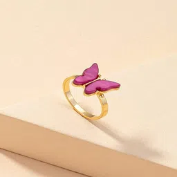 Pinapes Butterfly Shaped Alloy Finger Ring-picture-40