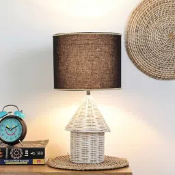 sapphire Fabric Bambo Table Lamp With Shade-picture-34