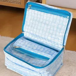 Kuber Industries Blue Checked Design Laminated Jewellery Organizer-picture-15