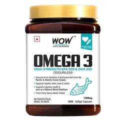 WOW Life Science Omega-3 Capsules With Fish Oil - 180 Softgel Capsules-picture-0