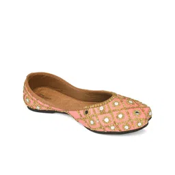 DESI COLOUR Women Embellished Mirror Work Ethnic Mojaris-picture-16