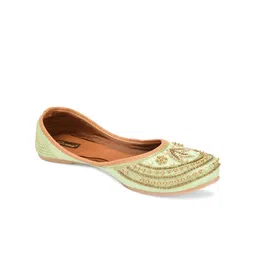 DESI COLOUR Women Embellished Ethnic Mojaris Flats-image-6