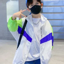 INCLUD Boys Checked Windcheater Bomber with Patchwork Jacket-picture-50