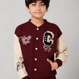 Alan Jones Boys Typography Printed Patch Work Varsity Jacket-picture-35