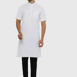 Modi Kurta Men Solid Cotton Kurtas image 1