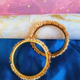Crunchy Fashion Set Of 2 Gold Plated Bangle-image-29