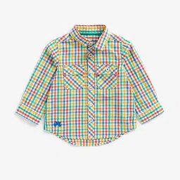 mothercare Boys Multicoloured Pure Cotton Checked Casual Shirt-picture-36