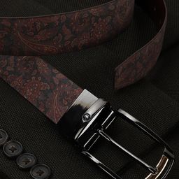 Louis Philippe Men Printed Genuine Leather Belt-picture-7