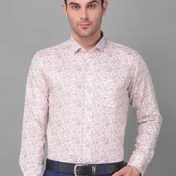 Canary London Smart Slim Fit Floral Printed Formal Satin Shirt-image-56