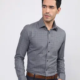 LOUIS STITCH Comfort Tartan Checked Cotton Formal Shirt-image-58