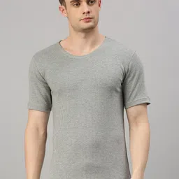 Zoiro Ribbed Round Neck Cotton Thermal Vests image 1