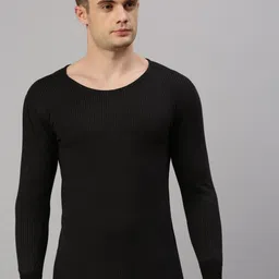 Zoiro Ribbed Round Neck Long Sleeves Thermal Tops-picture-15