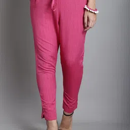 Moms Maternity Women Relaxed Straight Leg Easy Wash Cotton Maternity Regular Trousers-picture-13