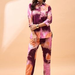all about you Tie & Dye Shirt Collar Shirt With Trouser-picture-45