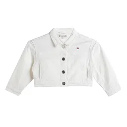 Tommy Hilfiger Girls Spread Collar Crop Trucker Denim Jacket-picture-25