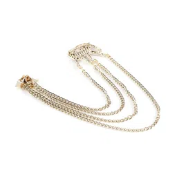 Alvaro Castagnino Men Gold-Toned & Black Stones-Studded Embellished Stylish Brooch Pin-picture-23