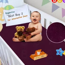 BeyBee Kids 2-Pcs Grey & Purple Waterproof Mattress Protector-image-65