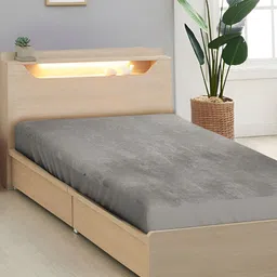 Aura Grey Terry Cotton Single Bed Water Resistant Mattress Protector-picture-13