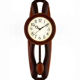 Attractionz Brown and White Round Contemporary Analogue Wall Clock-picture-35