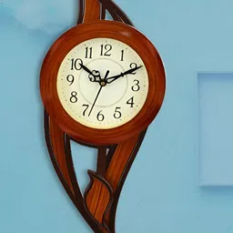 Attractionz Brown & White Round Contemporary Wall Clock-picture-23