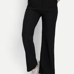 BROADSTAR Women Smart Straight Fit High Rise Stretchable Easy Wash Corduroy Trousers-image-57