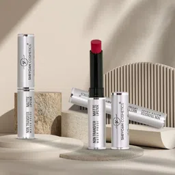 SHRYOAN Set Of 3 Non Transfer Bullet Lipstick- 3.5g Each - Jam Berry-Godiva-Light Mahroon-picture-30