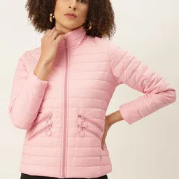 Monte Carlo Women Pink Solid Padded Jacket-picture-41