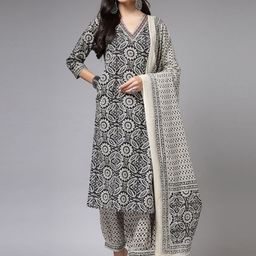 7Threads Ethnic Motifs Printed Straight Kurta with Trousers & Dupatta-picture-34