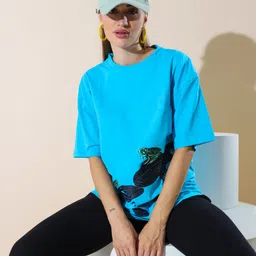 Stylecast X Hersheinbox Women Printed Pure Cotton Oversized T-shirt-picture-22