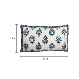 Blue Traditional 144 TC Cotton 1 Double King Size Bedsheet with 2 Pillow Covers by J.K.Enterprises image 4