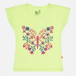 Bodycare Girls Floral Printed Extended Sleeves Cotton T-shirt-picture-14