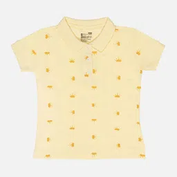 Bodycare Girls Printed Shirt Collar Cotton T-shirt-picture-51