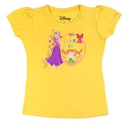 Disney by Wear Your Mind Girls Yellow Printed Extended Sleeves T-shirt-picture-37